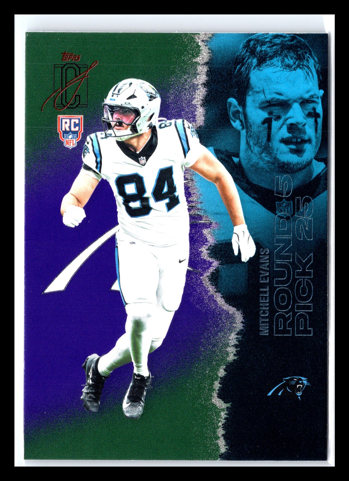 2025 Topps Signature Class #192 Mitchell Evans Green & Purple
