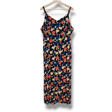 41 Hawthorn Dress Womens 2X Floral Smocked Maxi Pockets Sleeveless Multicolored