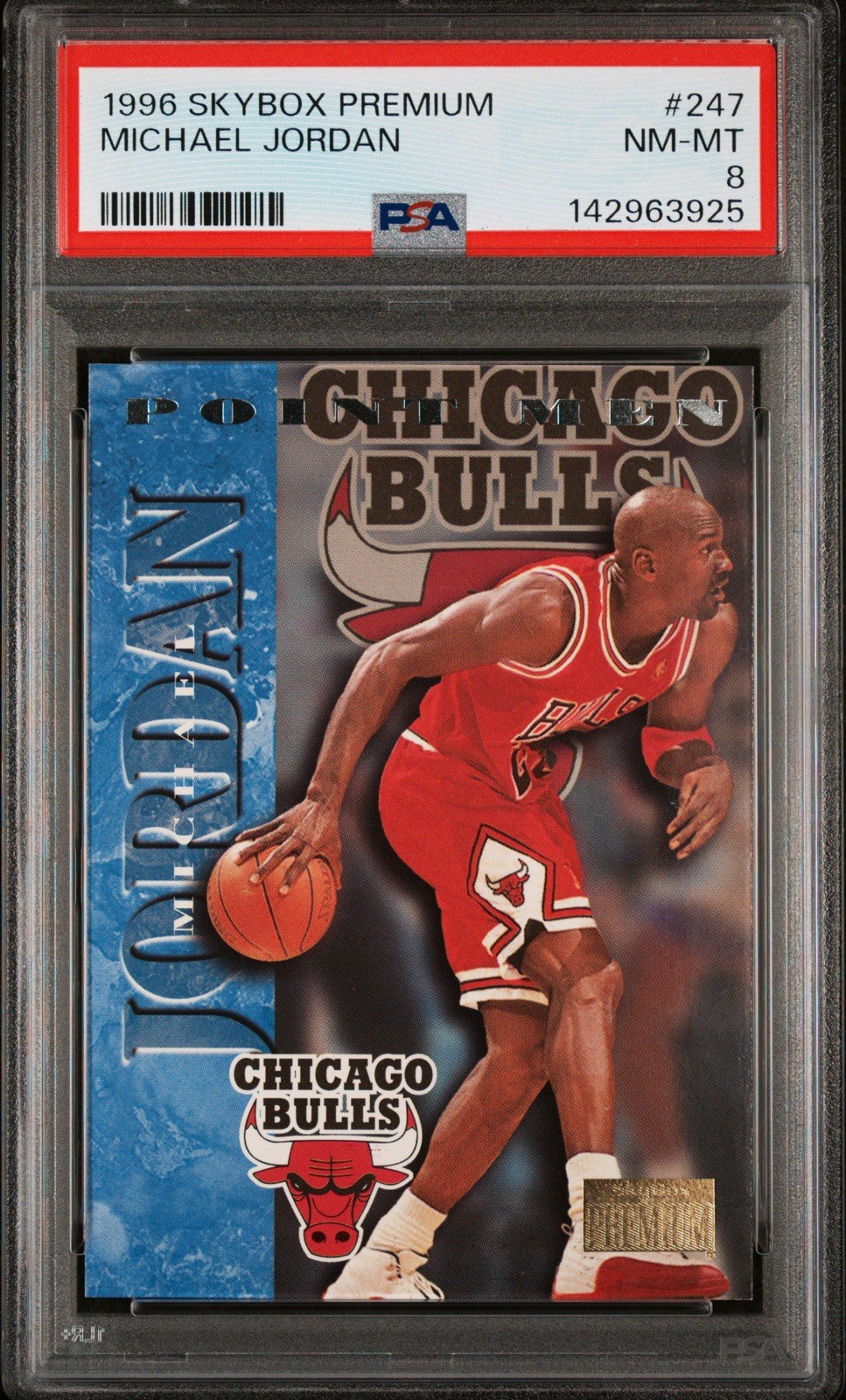 MICHAEL JORDAN 1996 SKYBOX PREMIUM PSA 8 ! *NEW CERT. BEAUTY ! *LIVING LEGEND !