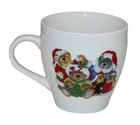 Royal Norfolk white Christmas mug teddy bears