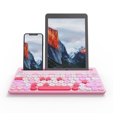 Wireless Multi-Device Keyboard, Bluetooth  2.4G for iPad, iPhone, PC, Smart TV