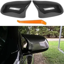 M Style Car Side Mirror Covers Caps Replacement for Carbon Fiber 