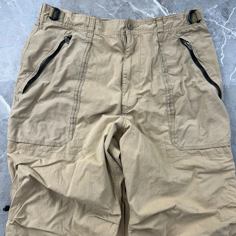 Pantalones cargo vintage Abercrombie Fitch para hombre grandes T-2083 paracaidista fatiga bronceado Foto 2 de 4