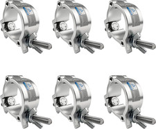 6 Pack O-Clamp Stage Lights Truss Clamp, 2" Aluminum Light Clamps, LED PAR DJ Sp