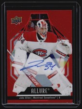 2022-23 Upper Deck Allure #15 Jake Allen Autographs Red Rainbow