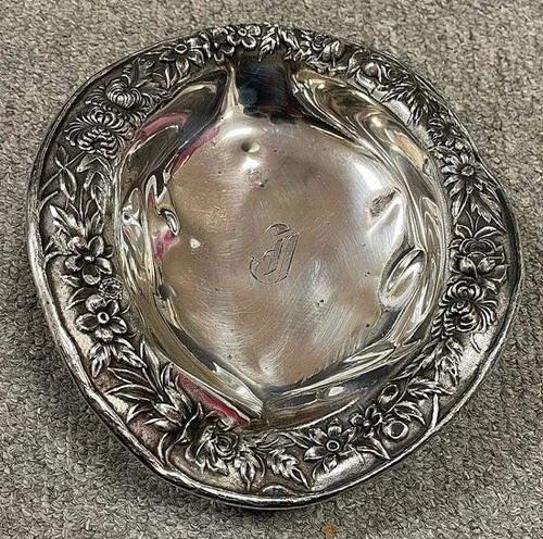 S. Kirk & Son Solid Sterling Silver Repousse Bowl #409, 141.2 grams, As Is