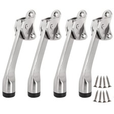 4 Pack Kickdown Door Stop, Commercial Heavy Duty Door Stops for Bottom of Doo...