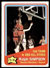1972 Topps #257 RALPH SIMPSON All-Star  Denver Rockets  EX-EXMT