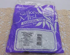 Leggs Silken Mist Sheer Elegance Control Top Black Mist Size A -Slightly Imperft