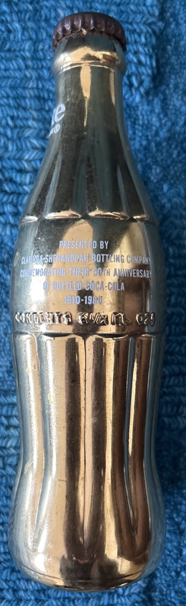 Gold Coca Cola 50th Anniversary 1910-1960 Bottle 7.75” H | eBay