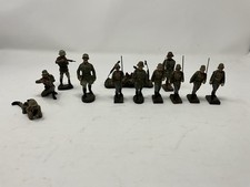 VINTAGE ELASTOLIN LINEOL LOT OF 12 GERMAN TOYS FIGURINES 1 Camp Fire