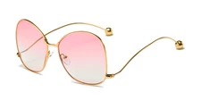 Oversized Sunglasses Women Trendy Pantone Lens Retro Fashion UV400 Large Frame