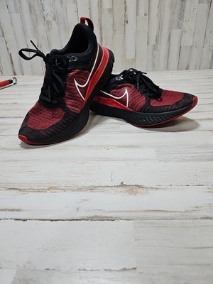 Mens Nike React Infinity Run Flyknit 2 Bred Black Red Shoes CT2357-006 Size 10.5