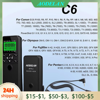 For Canon Camera Timer Remote Timelapse Intervalometer Shutter Release For EOS R