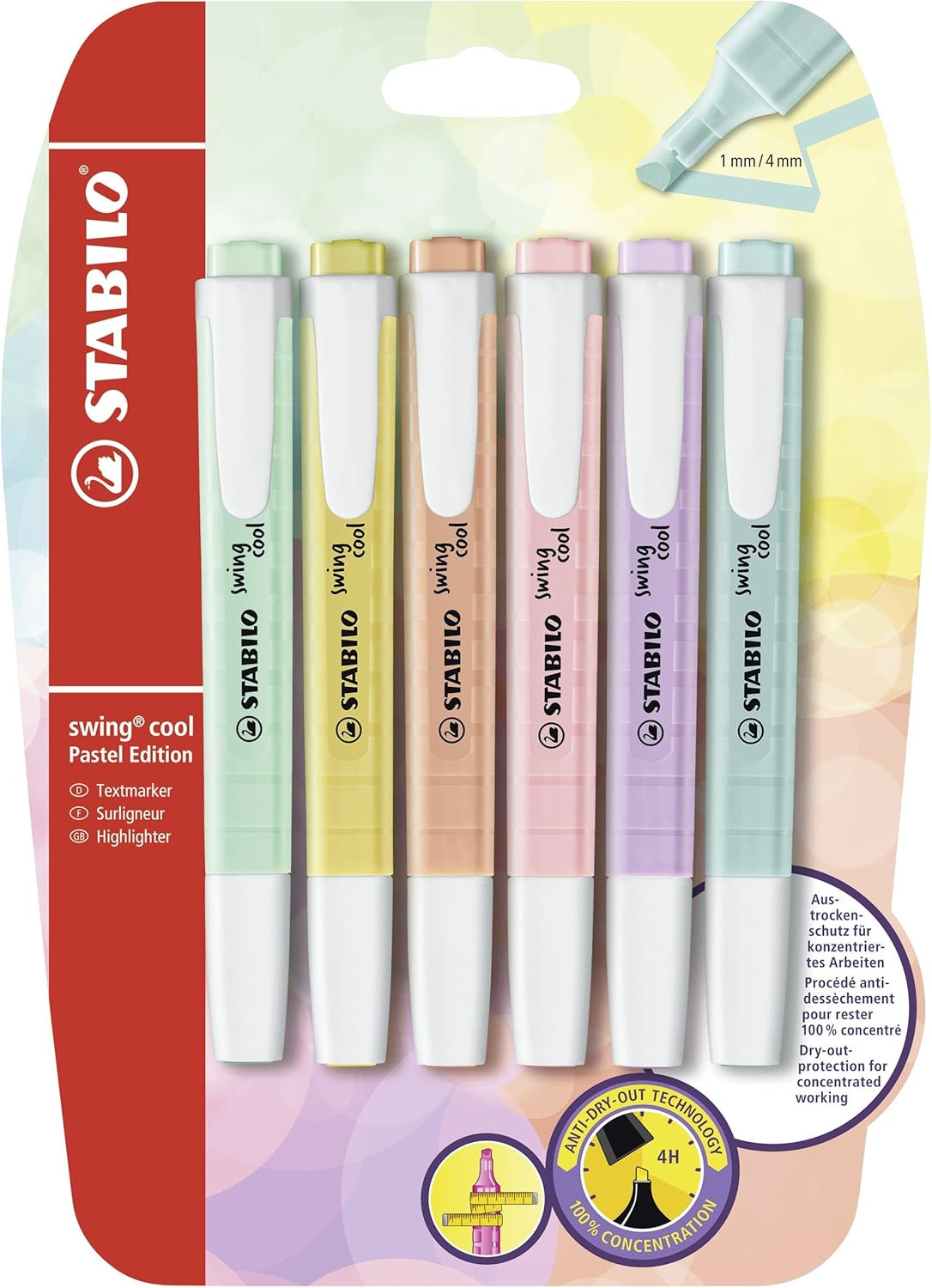 Swing Cool Pastel - Pack Of 6 - Assorted Colours