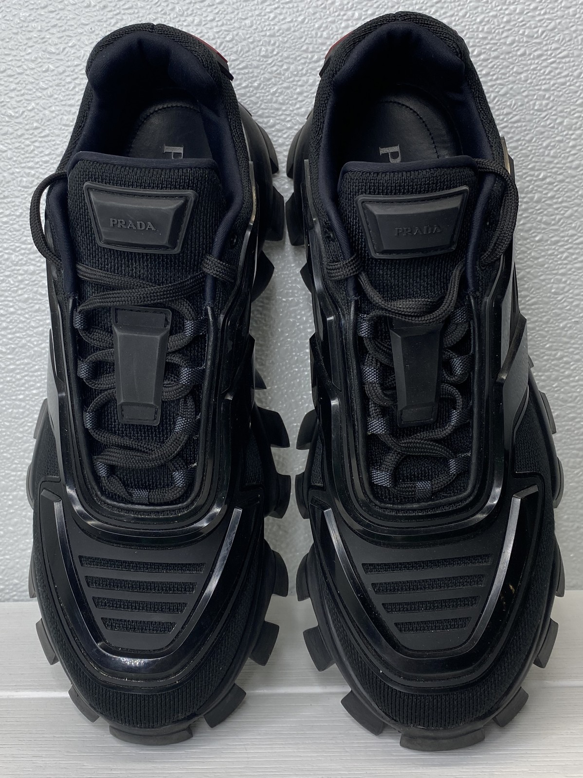 Prada Cloudbust Thunder Knit Sneakers Men US 10.5 Prada Size 10 Black *PREOWNED* thumbnail 5