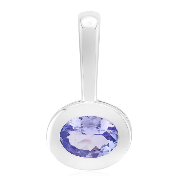 Cavill Tansanit AnhäNger 0,7Ct Oval 925 Silber Palladium Damen Schmuck-image