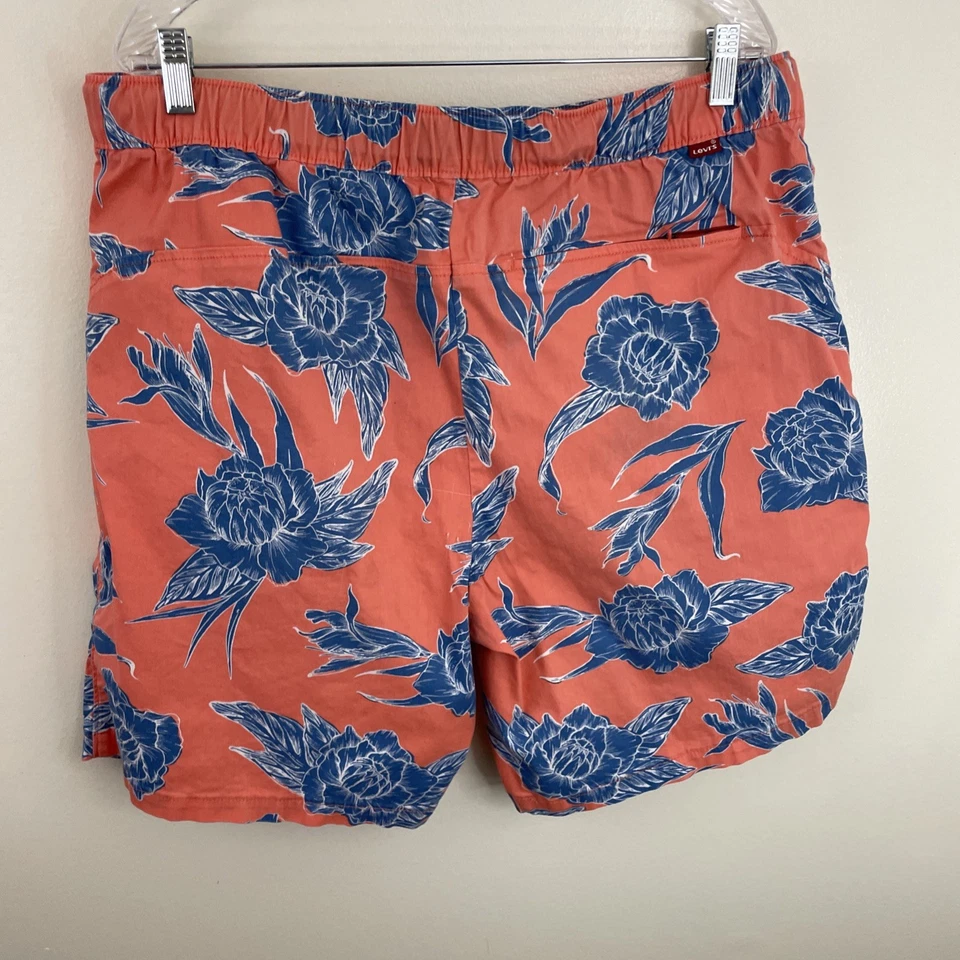 Pantalones Cortos Levi's Utility Para Hombre XL Rosa y Azul Tropical Estampado Floral 34 Pulgadas Cintura * Foto 2 de 4