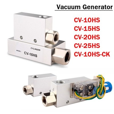 Vacuum Valve Venturi Generator Nozzle Ejector Pneumatic Fitting CV-10 15 20 25HS