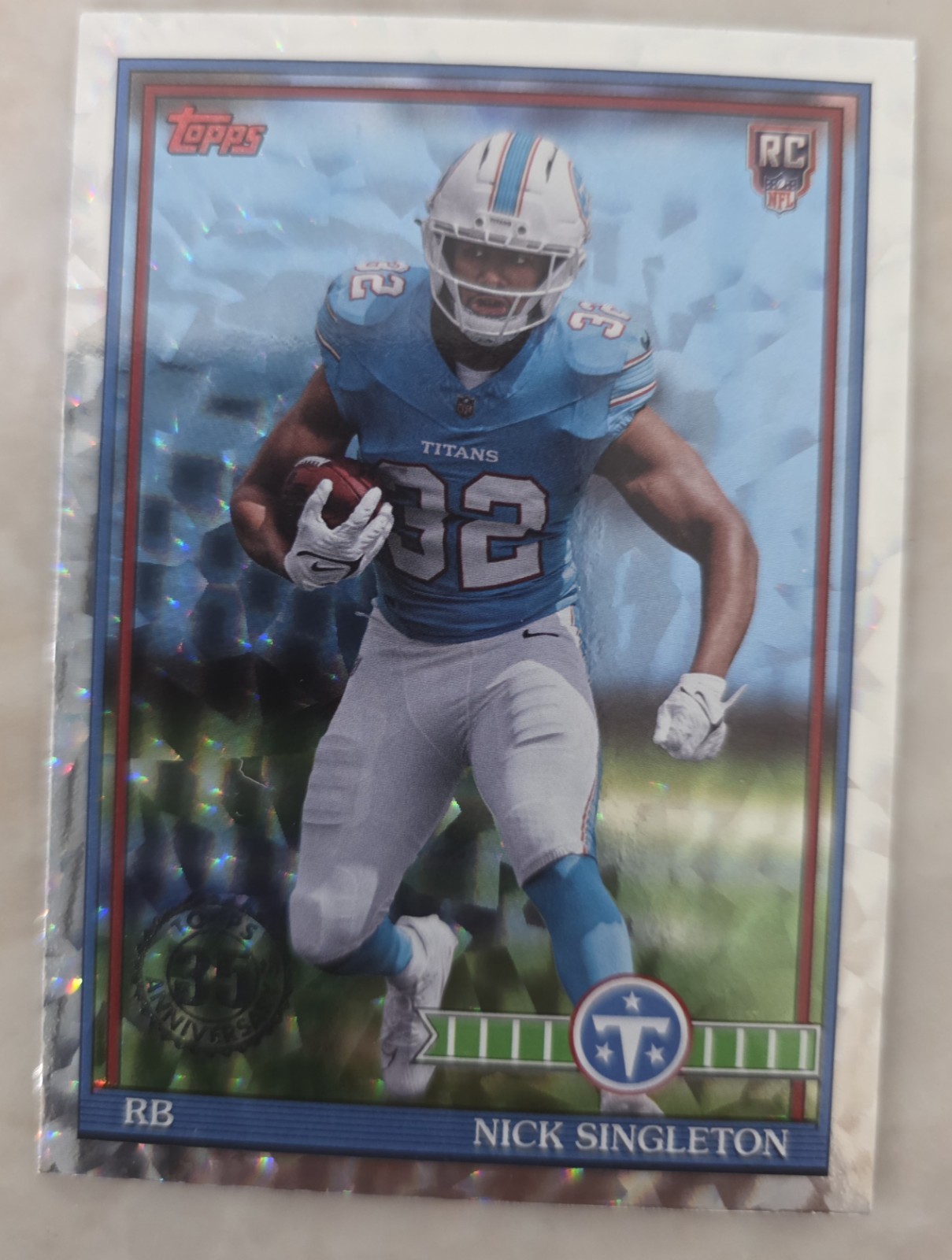 2026 Topps Flagship Nick Singleton RC #91TR-14 Rookie Card Blue ICE /150