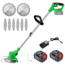 Weed Wacker Cordless Electric Brush Cutter 52 Inch Grass Trimmer Stingless Li...