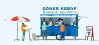 "Verkaufswagen \"DöNer Kebap\" Mit Figuren, H0, Preiser 10747"