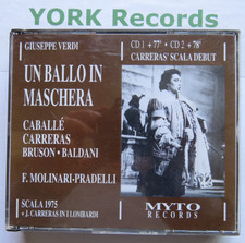 VERDI - Un Ballo In Mascera MOLINARI-PRADELLI / CABALLE - Ex Con 2 CD Set Myto
