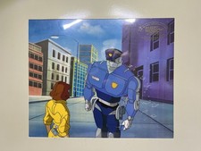 TMNT Original Production Animation Cel Matted Featuring April O Neil & Rex-1
