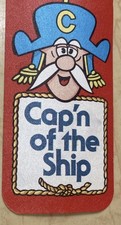 Vintage 1980's Quaker Cap'n Crunch Cereal Pocket Iron-On 'Cap  n of the Ship  