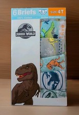 Jurassic World 100 Cotton Briefs For Boys Size 4T 6 Pack