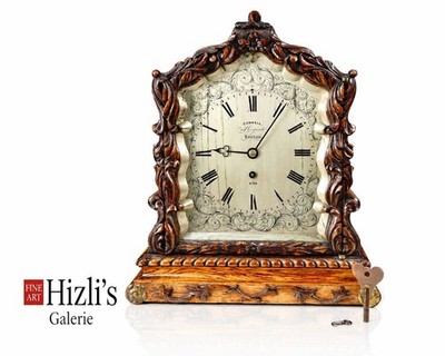 BRACKET CLOCK FLORAL CONNELL S3 CHEAPSIDE LONDON KAMINUHR TISCHUHR ENGLAND