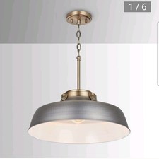 Austin Allen & Co. Oakwood 1-Light Pendant, Antique Nickel - 9D329A
