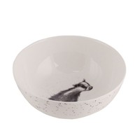 Wrendale Designs Porzellan MüSli Schale Dachs Tief, Ca. 15,5 Cm D