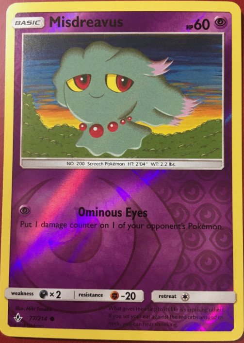 MISDREAVUS - 77/214 - Reverse Holo - Unbroken Bonds  -   NM/M