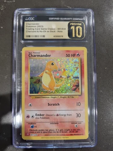 Charmander 001/034 Classic Collection  Charizard and Ho-Oh Deck CGC 10 PRISTINE