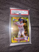 PABLO GUERRERO 2025 BOWMAN CHROME PROSPECTS Yellow Sapphire /75 PSA 7 BCP-144
