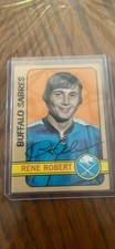 Rene Robert autographed 5 card lot Buffalo Sabres rookie signed. rookie card picture
