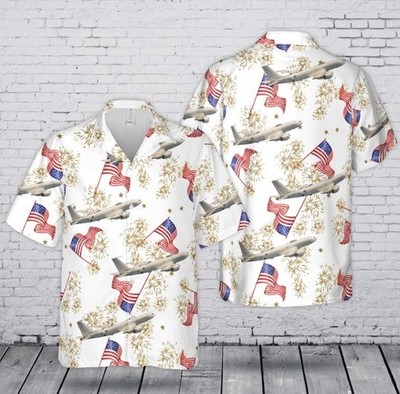 US Navy E-6B Mercury 4th July 250th Anniversary 1776-2026 Hawaiian Shirt
