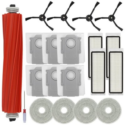 20 PCS Accessories Kit for Roborock Q Revo Robot Vacuum Cleaner Red, Grey