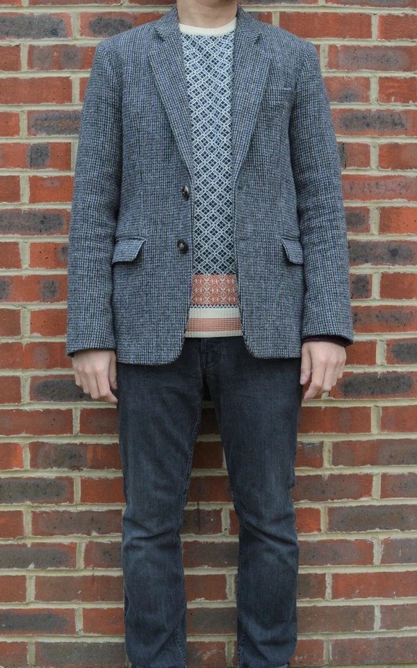 APC X Harris Tweed Mens Wool Jacket XS Extra Small A.P.C - Image 2 of 4