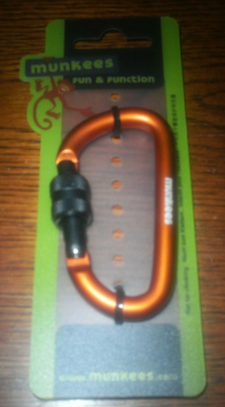 Munkees Carabiner Key Chain Fun Function Camping Scouts Hiking School Travel Run