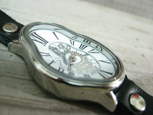 Reloj de fusión Salvador Dalí deformación del tiempo fluido ondulado reloj suave números romanos - Imagen 2 de 12