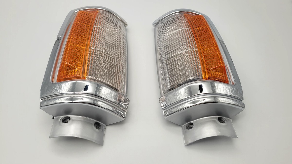 Mitsubishi L200 1987 /1998 turn signals lights x2 Chrome Bezel | eBay