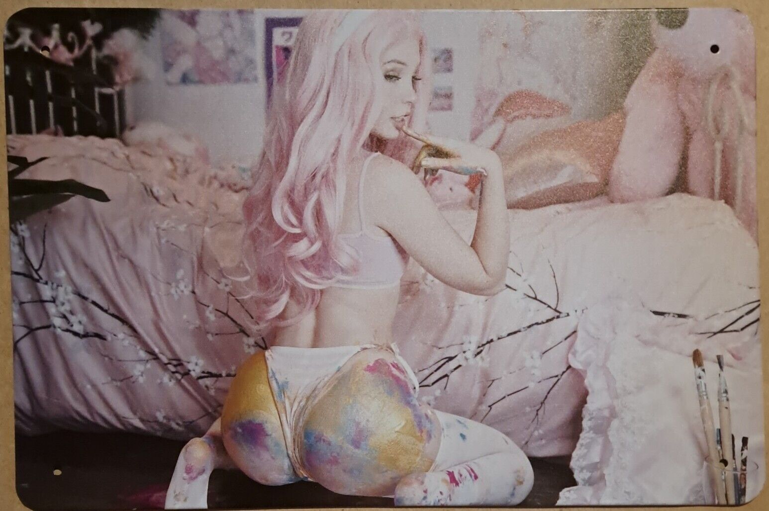 Belle Delphine' Poster, picture, metal print, paint by Wawo Murillo