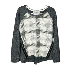 Anthropologie Dolan Mohair Wool Blend Zipper Accent Long Sleeve Shirt Size Small