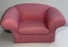 Vintage MTC Mattel 1988 Barbie Pink Chair Vinyl