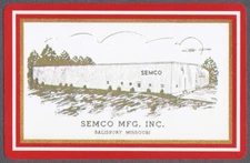 Vintage single playing card SEMCO MFG INC building pictured Salisbury Missouri