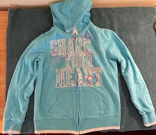 Justice Light Weight Hooded Jacket Size 12 Girls Pre-owned