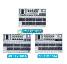 3S/4S/5S 100A 12V BMS Li-ion LMO Lithium Battery Protection Circuit Board