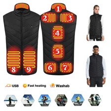 Winter Clothing USB Vest Self heated Men Women's Thermal 9 Areas Heating Jacket